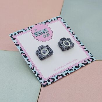 Camera Glitter Resin Studs, 2 of 4