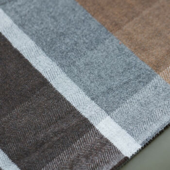 Men's Personalised Cashmere And Wool Plaid Scarf, 10 of 12