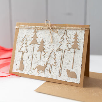 Handmade Recycled Eco Kitty Christmas Cards Range, 2 of 12