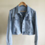 Bride Embroidered Denim Jacket 'Drunk In Love', thumbnail 3 of 9