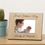 Personalised First Fathers Day Wood Picture Frame, thumbnail 2 of 2