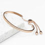 Personalised Rose Gold Plated Affirmation Bangle Bracelet, thumbnail 1 of 6