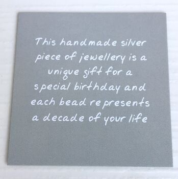60th Birthday Handmade Silver Bangle, 3 of 5