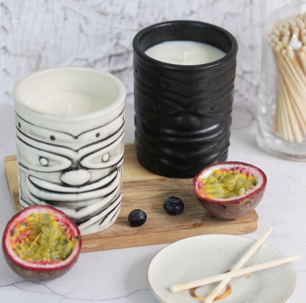 Scented Cocktail Candle In Tiki Jar By Hearth & Heritage