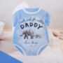 1st Father's Day From Bump Card With Pink Baby Grow Design, thumbnail 3 of 6