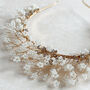 Gold Gypsophila Bridal Crown, thumbnail 3 of 5