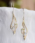 Elegant Moonstone And Peridot Silver Earrings, thumbnail 1 of 5