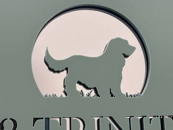 Personalised Dog In Arch Design House Acrylic Number Sign, 6 of 8