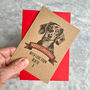 Personalised Dachshund Dog Portrait Christmas Card, thumbnail 1 of 2