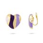 Purple Heart Clip On Earrings, thumbnail 2 of 2