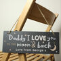 Personalised To The Moon And Back Hanging Slate Plaque, thumbnail 1 of 4