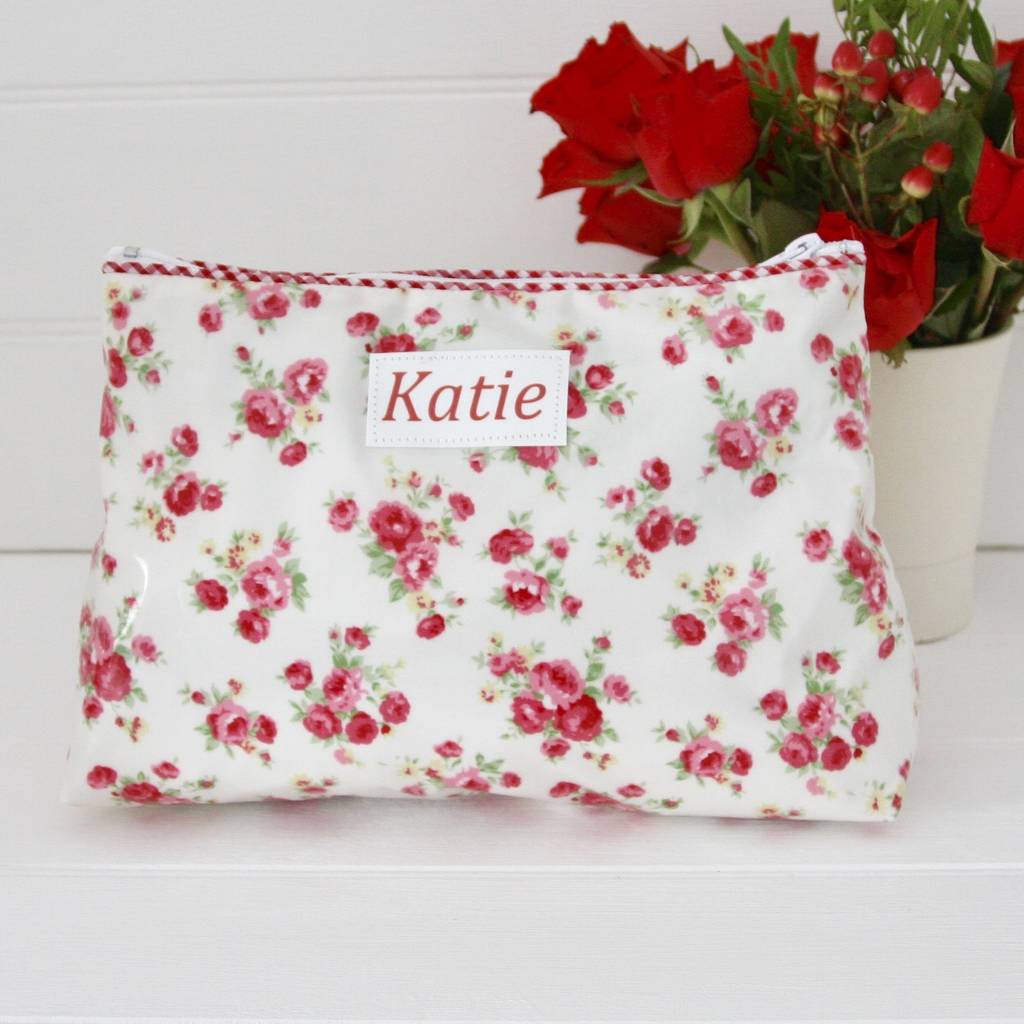 Floral Personalised Wash Bag By Lucy Lilybet