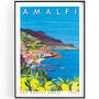 Amalfi, Italy Illustrated Travel Print, thumbnail 1 of 3