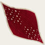 Red Polka Dot Pleated Silky Scarf, thumbnail 2 of 3