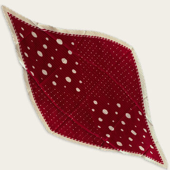 Red Polka Dot Pleated Silky Scarf, 2 of 3