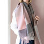 Personalised Brushed Check Chunky Blanket Scarf, thumbnail 4 of 12