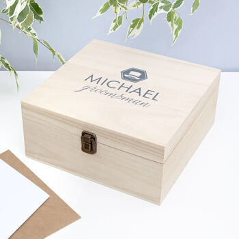 Personalised Classic Groomsman Keepsake Box, 3 of 8