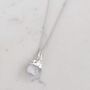 June Birthstone Necklace, Moonstone, Silver Plated, thumbnail 3 of 5