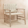 Mango Wood Woven Chair, thumbnail 2 of 3