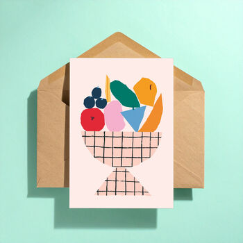 Colourful Fruit Bowl Greeting Card, 3 of 3