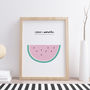 'I Carried A Watermelon' Film Quote Print, thumbnail 3 of 4