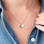 Birthstone Necklace With Diamonds In Sterling Silver, thumbnail 6 of 12
