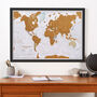 Scratch The World® Map Print With Coin, thumbnail 7 of 11