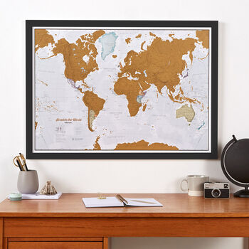 Scratch The World® Map Print With Coin, 7 of 11
