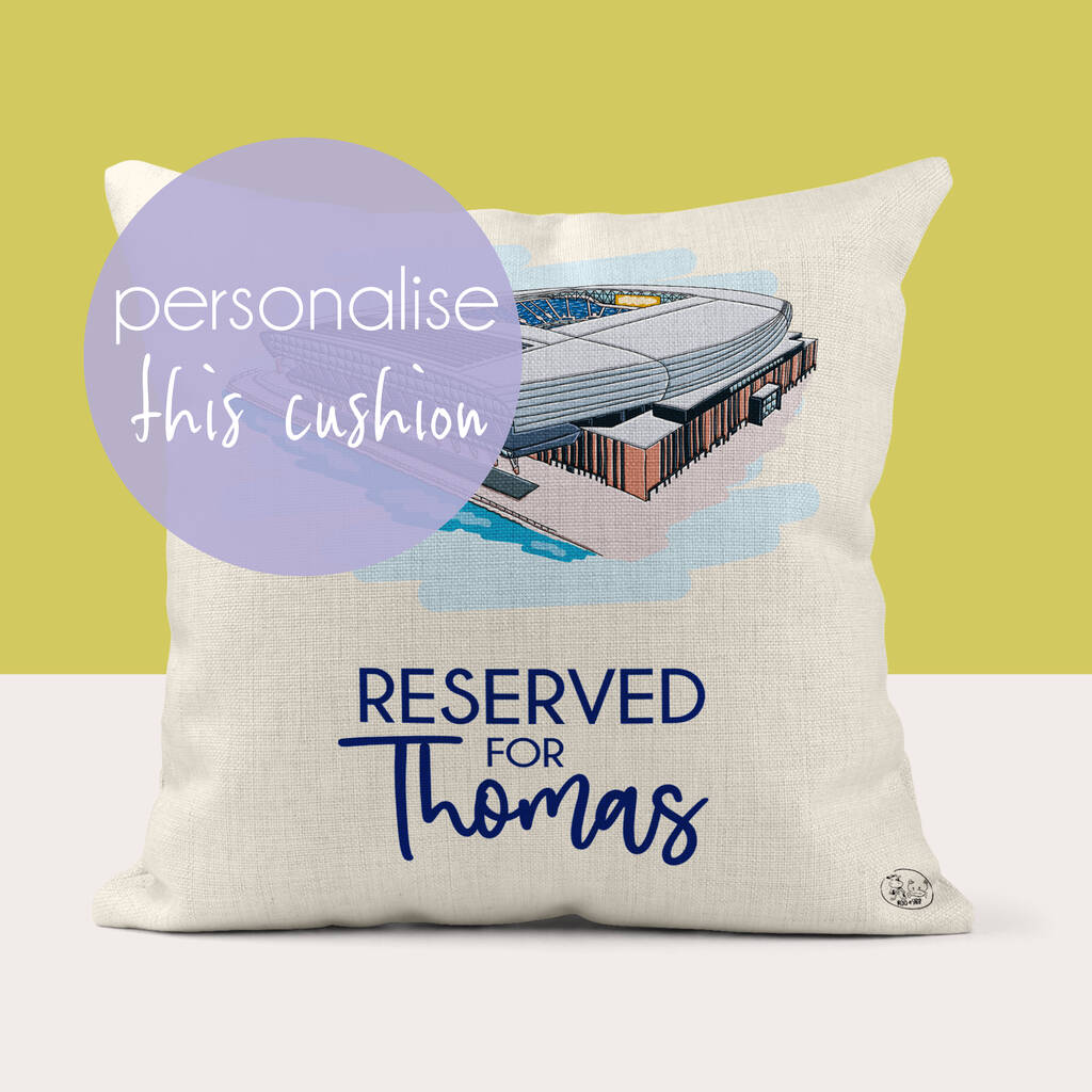 Personalised Everton Fc Cushion Cover, Hill Dickinson, 1 of 2