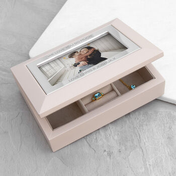Personalised Luxury Blush Pink Photo Jewellery Box, 2 of 6