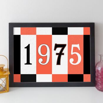 50th Birthday Print Or Card Personalised Gift 1975, 3 of 12