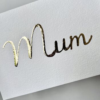 Gold Leaf Mum Birthday Card / Mothers Day Card, 4 of 4