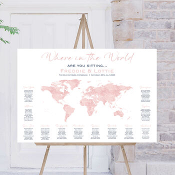 World Map Destination Wedding Table Plan, 4 of 7