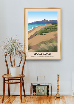 Lecale Coast Aonb Travel Poster Art Print, 5 of 8