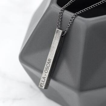 Personalised Men's Solid Bar Necklace, 2 of 10