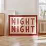 Night Night Bedroom Wall Art Print, thumbnail 5 of 8