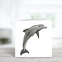 Aries The Dolphin Luxury Blank Greeting Card, thumbnail 2 of 2