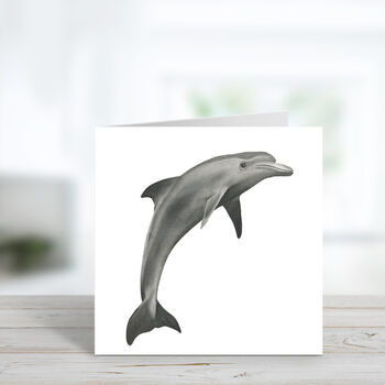 Aries The Dolphin Luxury Blank Greeting Card, 2 of 2