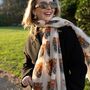 Tiger Head Print Scarf In Personalised Gift Box, thumbnail 4 of 6