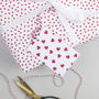 Red Heart Valentines Wrapping Paper, thumbnail 6 of 6