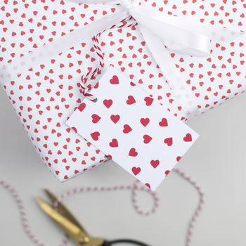 Red Heart Valentines Wrapping Paper, 6 of 6