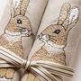 Set Of Two Embroidered Rabbit Napkins, thumbnail 5 of 5