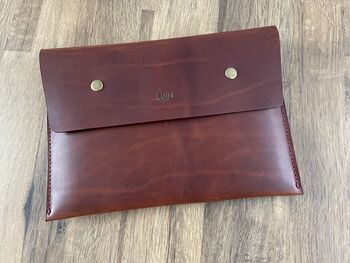 Personalised Brown Leather A5 Travel Documents Wallet, 10 of 11