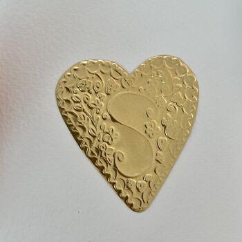 Personalised Gold Foil Initial Letter Birthday Card, 9 of 10