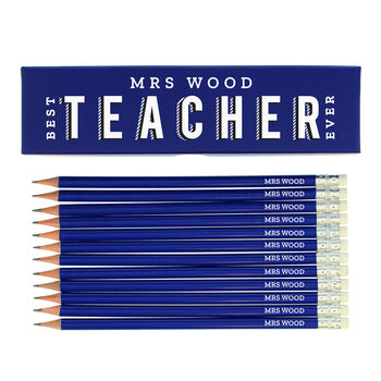 Personalised Best Teacher Ever Box Of Hb Pencils, 2 of 3