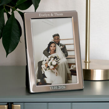 Personalised Silver Plated Portrait Photo Frame, 7 of 12