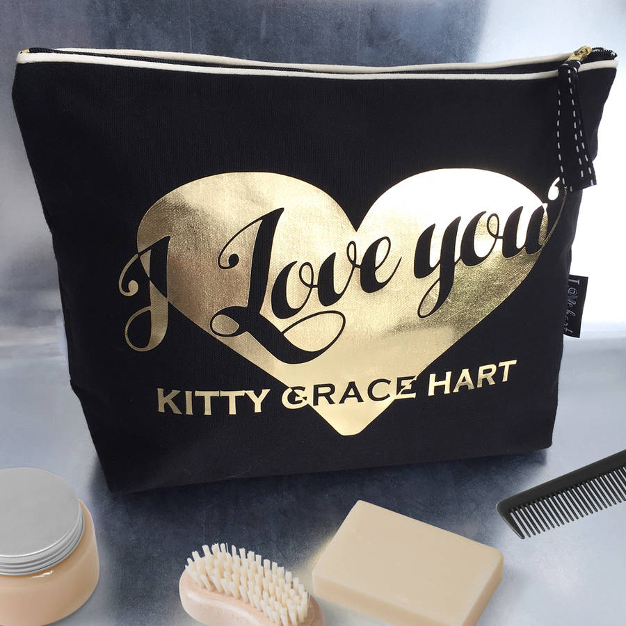 Personalised 'heart' Luxury Washbag By Lovehart