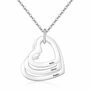 Personalised Multi Hearts Shaped Engraved Necklace, thumbnail 1 of 10