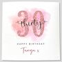 Personalised 30th Birthday Card For Her, thumbnail 1 of 4