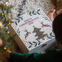 Personalised Reindeer And Tree Christmas Eve Wooden Box, thumbnail 9 of 10